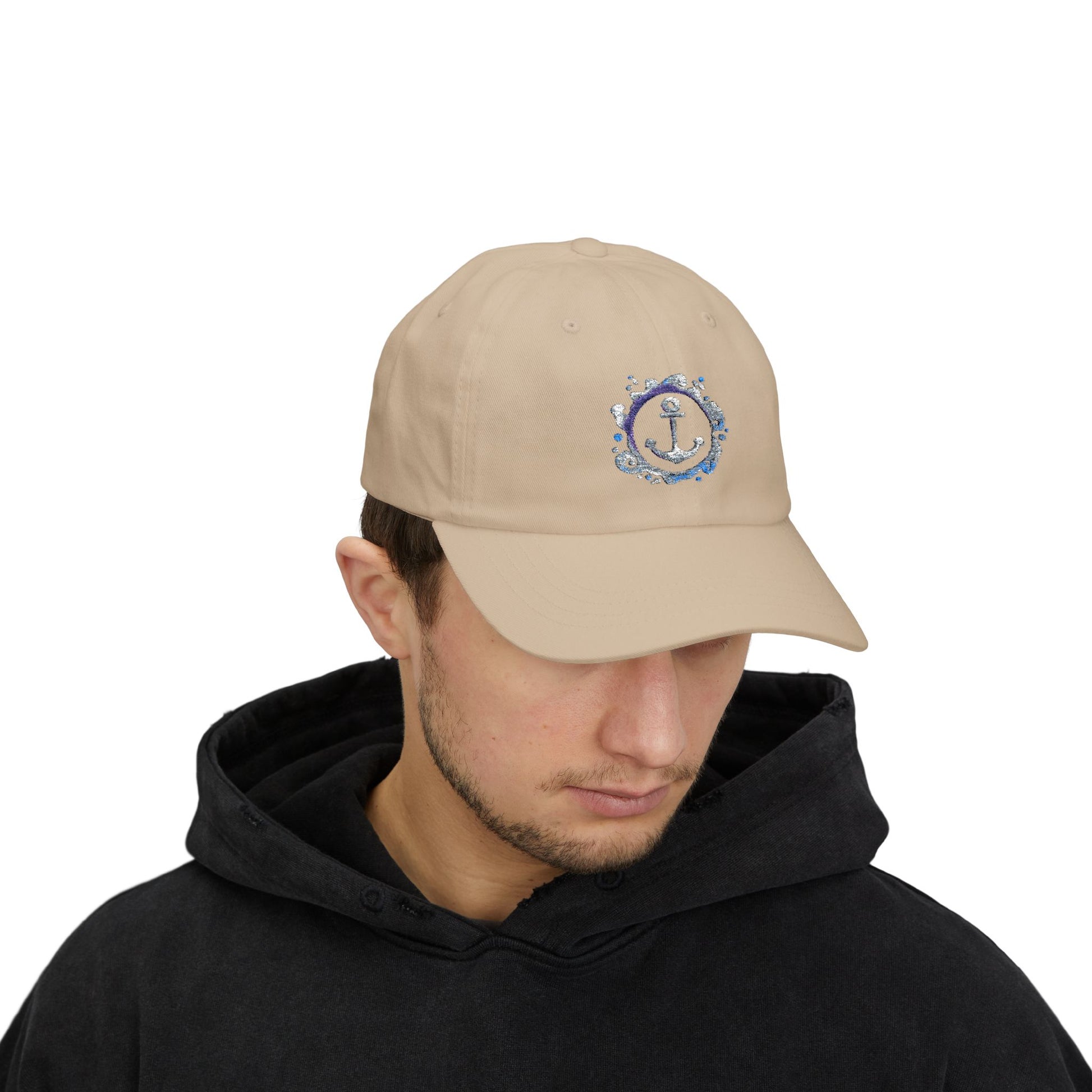 Dad Cap aus Baumwolle | Klassische Basecap Unisex | Geschenk für Männer u. Frauen | Sommermütze mit verstellbarem Verschluss Ankermotiv