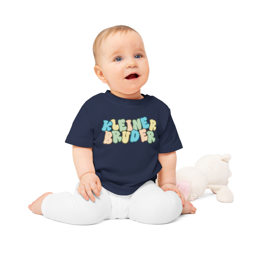 Colorful Baby T-Shirt - 'KLEINER BRUDER' Design for Little Brothers, Cute Gift, Toddler Clothing, Baby Shower Gift, Fun and Playful Wear