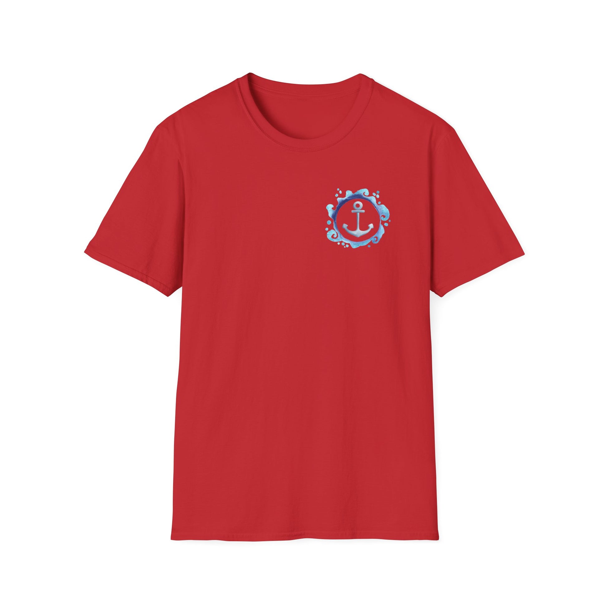 Unisex T-Shirt mit Anker-Design | Maritim | Softstyle Baumwolle | Sommer-Shirt | Geschenk für Strandliebhaber u. Urlaub
