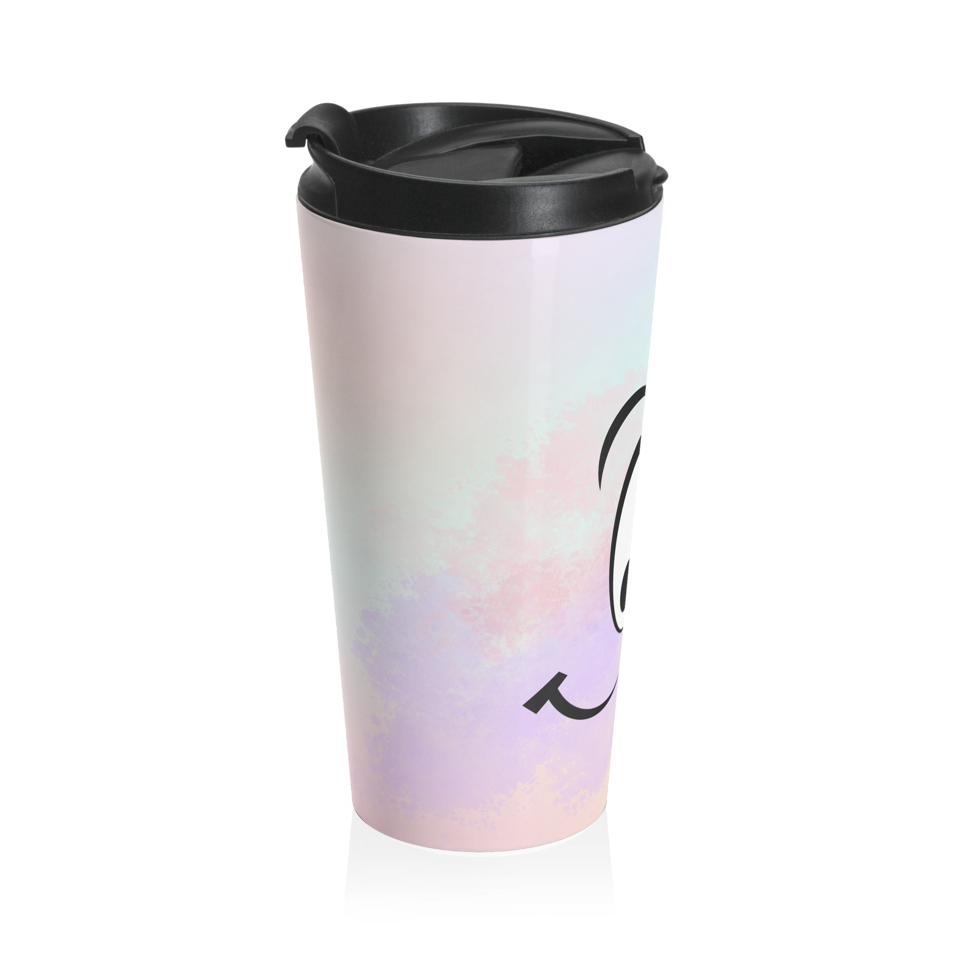 Smiley Travel Mug  Edelstahl Becher in Pastellfarben | BPA-frei & dicht | Geschenkidee für unterwegs