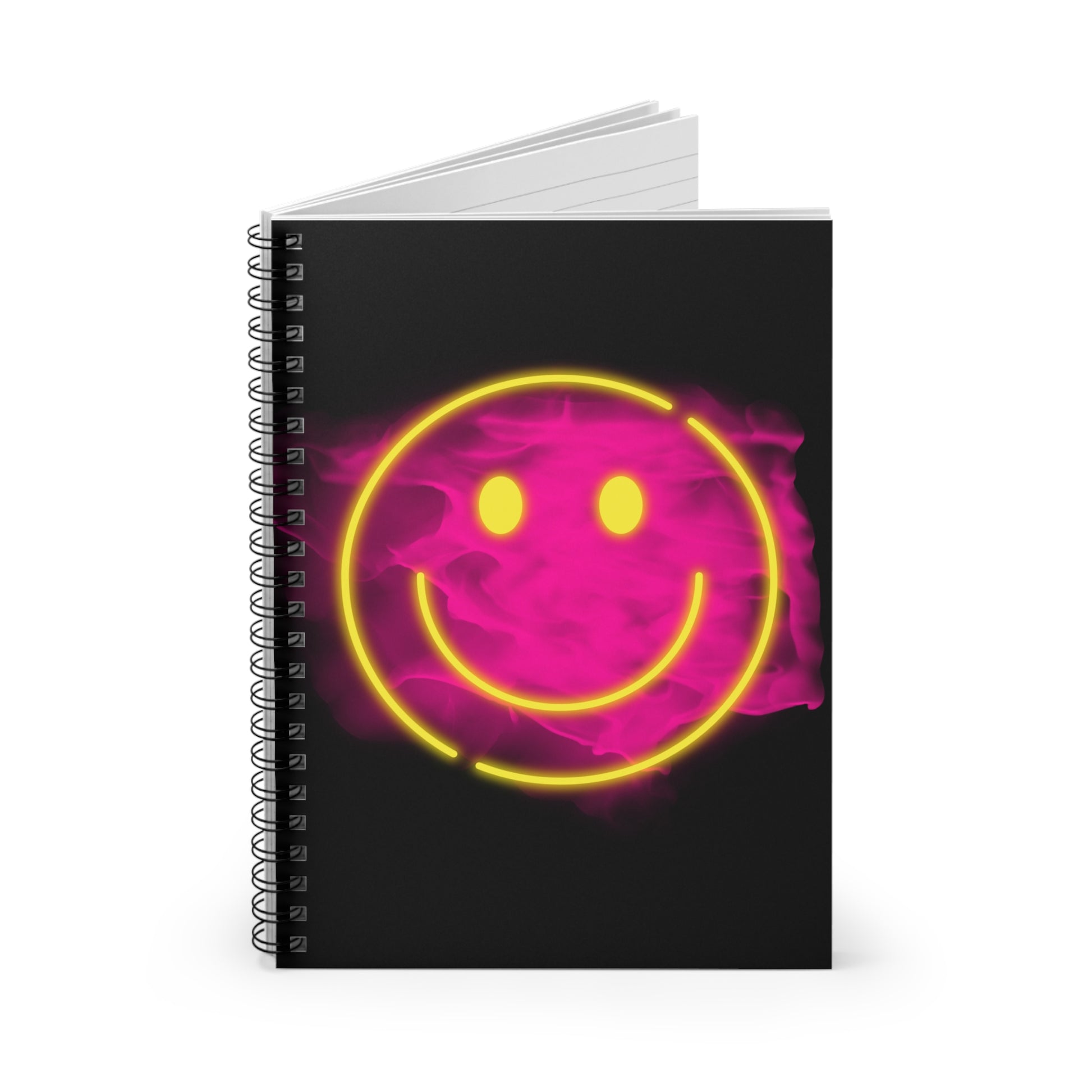 Spiral-Notizbuch mit Smiley | Gute-Laune Notizheft 6x8" | Geschenk für Schüler, Kreative und Alltag | Liniert Positiv & bunt