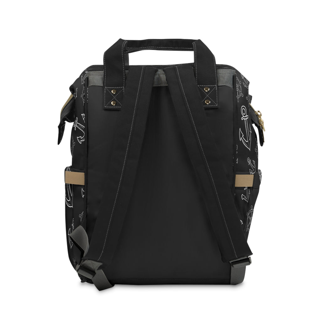 Nautischer Familienrucksack Elternrucksack mit Anker-Muster | Stylisch & durchdacht für unterwegs