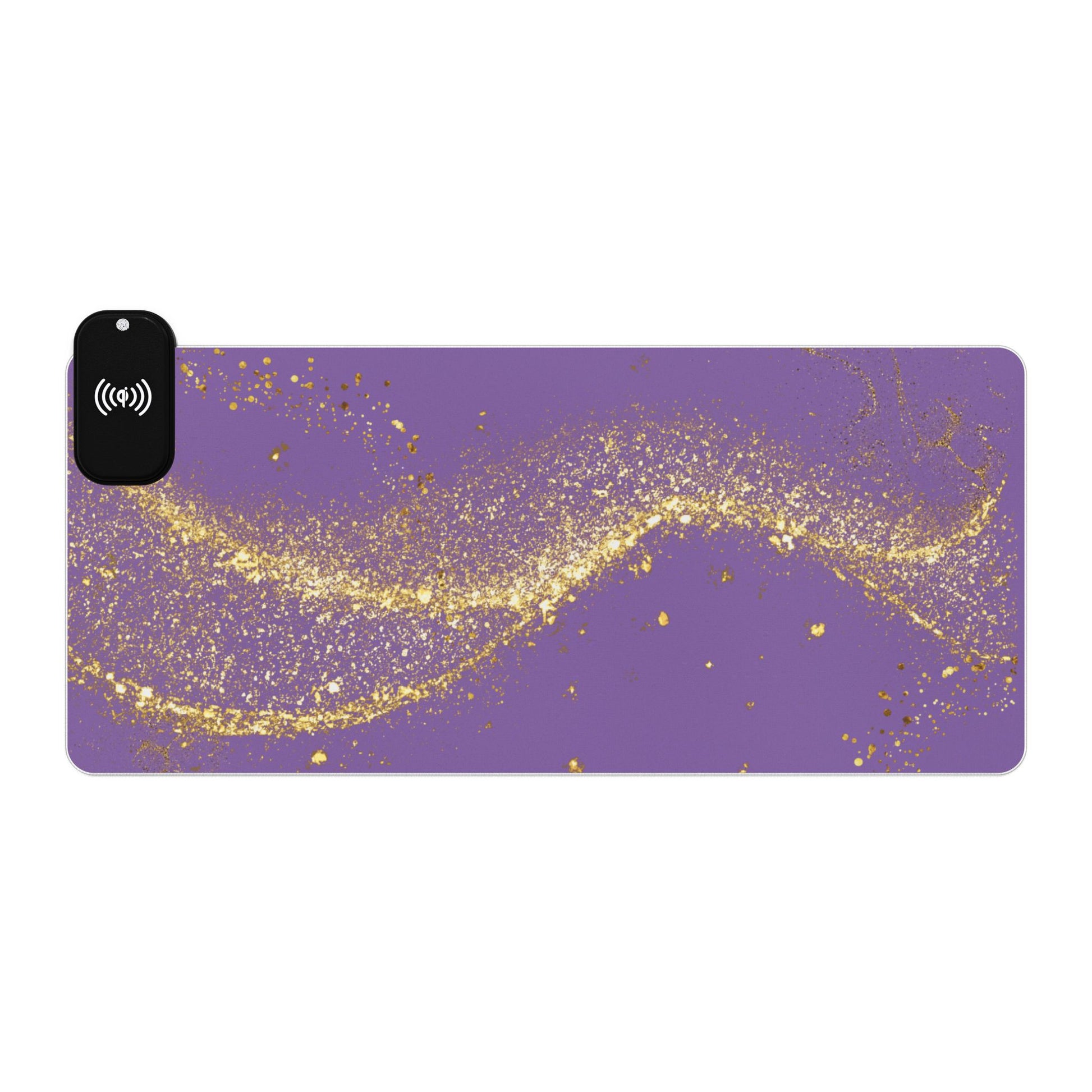 LED Gaming Mousepad mit Wireless Charger | RGB Mauspad mit Qi Ladefunktion | Geschenk für Gamer u. Technikfans | 6 Größen