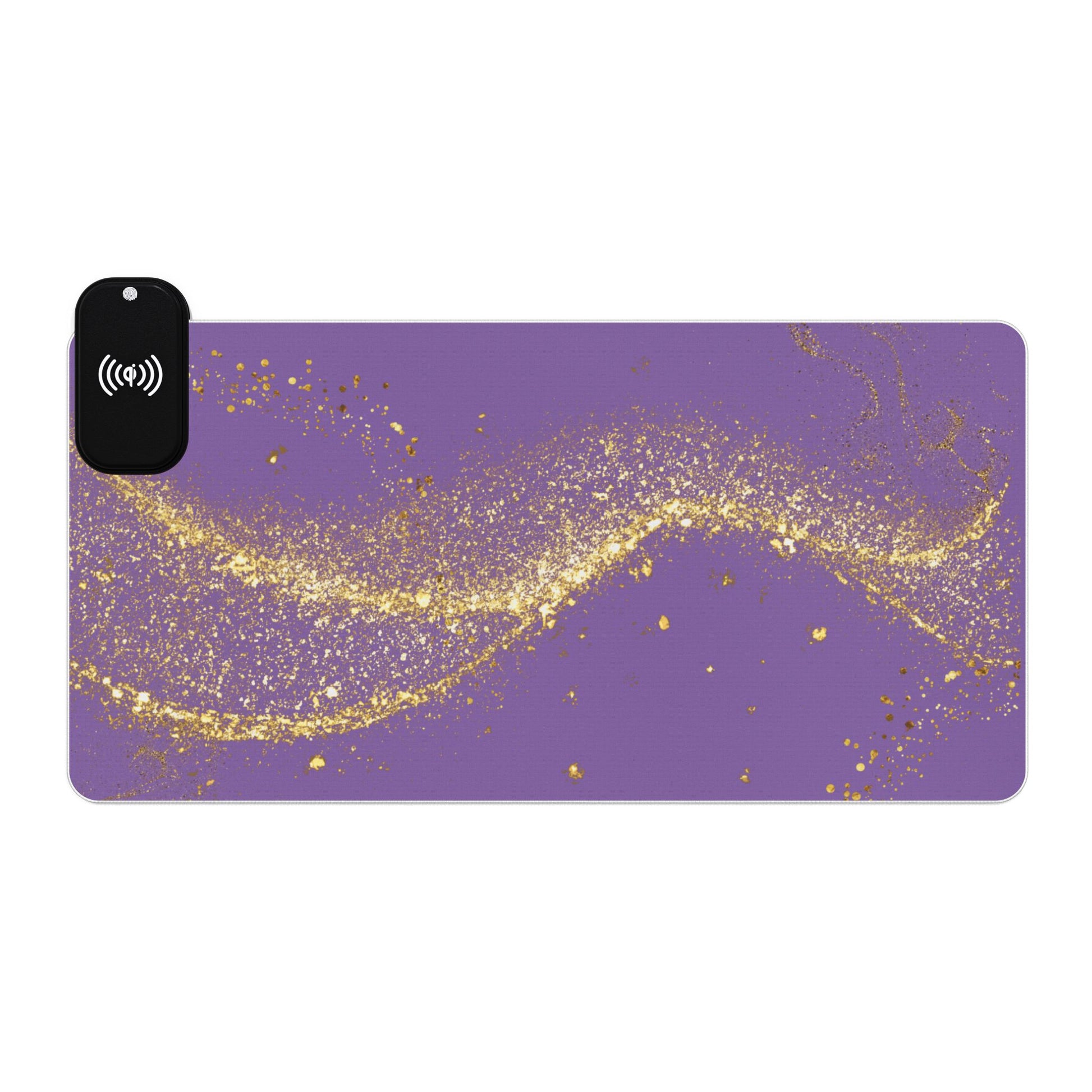 LED Gaming Mousepad mit Wireless Charger | RGB Mauspad mit Qi Ladefunktion | Geschenk für Gamer u. Technikfans | 6 Größen