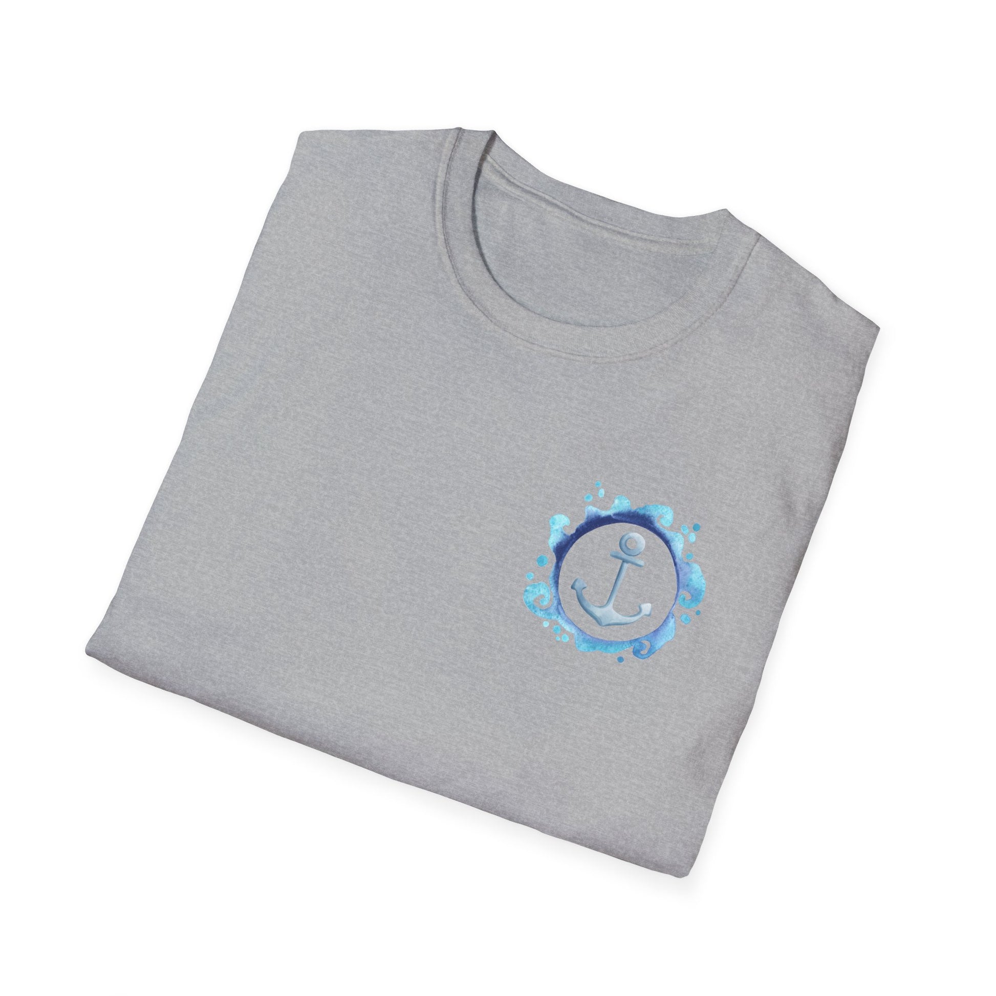 Unisex T-Shirt mit Anker-Design | Maritim | Softstyle Baumwolle | Sommer-Shirt | Geschenk für Strandliebhaber u. Urlaub