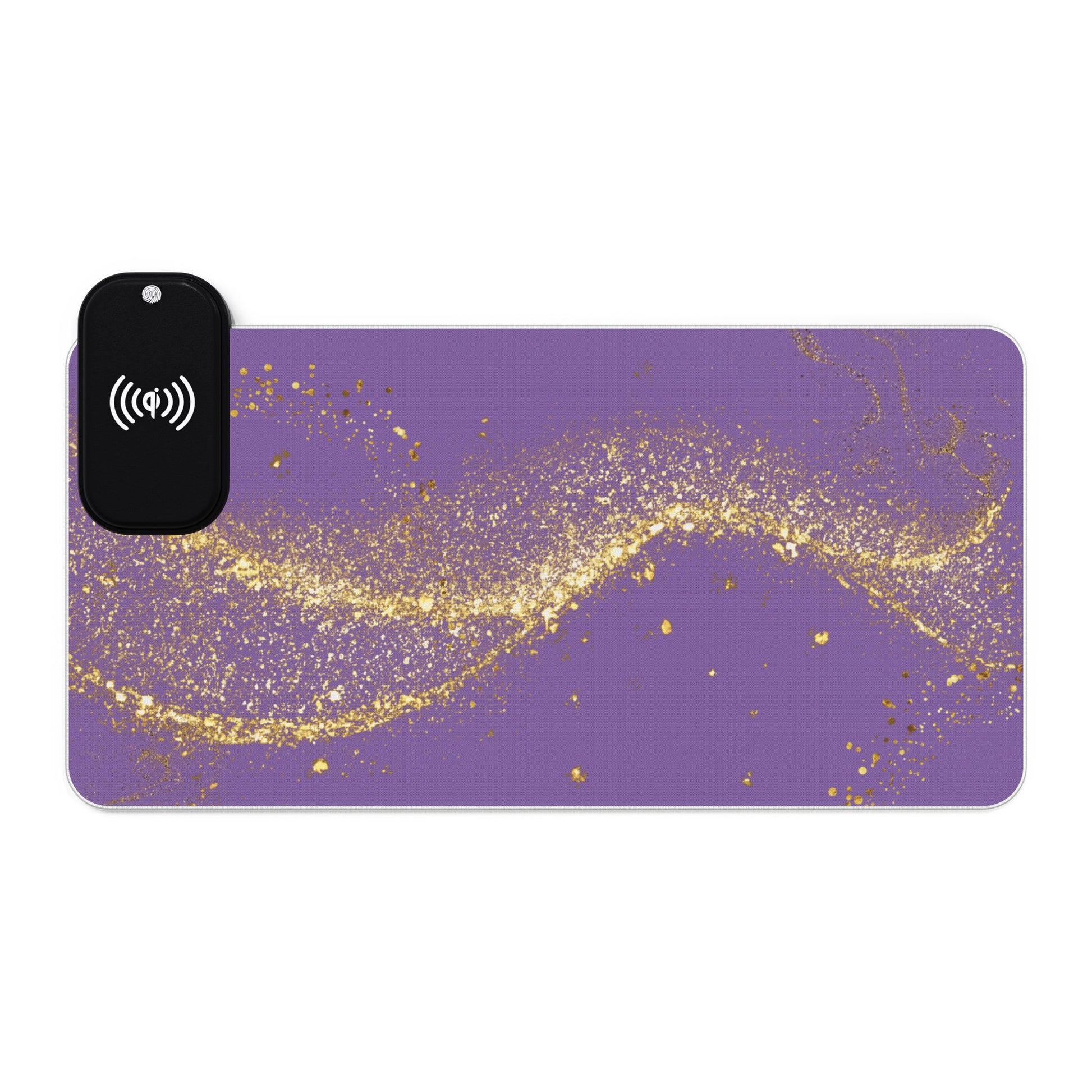 LED Gaming Mousepad mit Wireless Charger | RGB Mauspad mit Qi Ladefunktion | Geschenk für Gamer u. Technikfans | 6 Größen