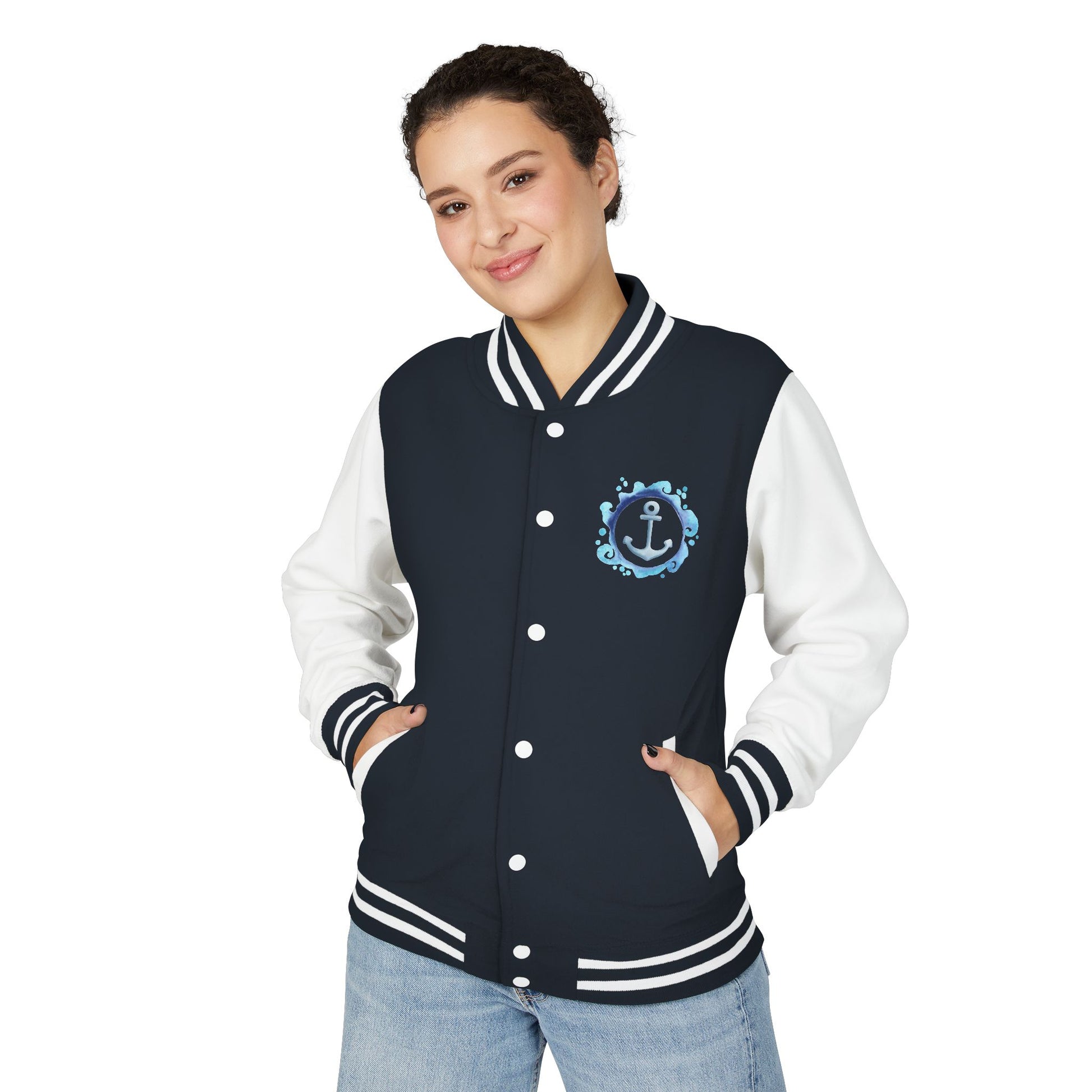 College Letterman Jacke Unisex | Vintage Look | Garngefärbt | 12 Farben | Bequem u. Trendy | Geschenk für Teenager u.  Studierende