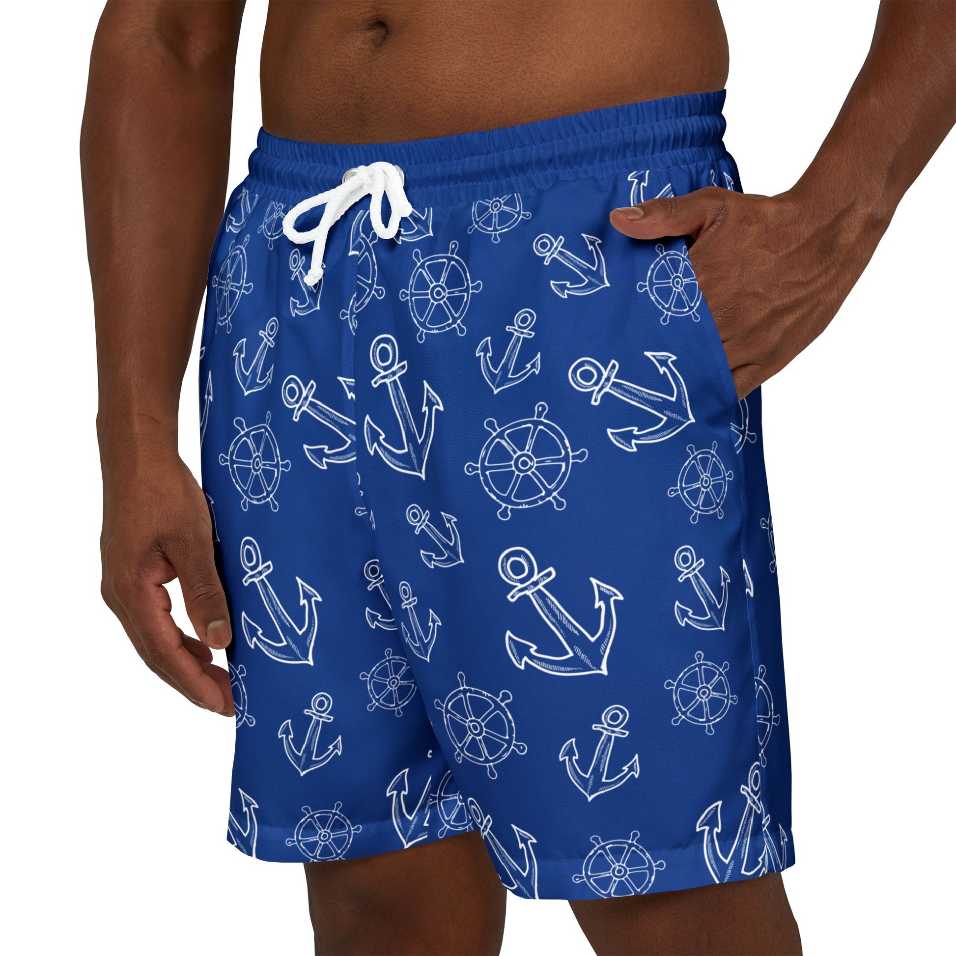 Unisex Badeshorts  schnell trocknende Sommer-Shorts mit Kordelzug u. Taschen  Strandshorts aus leichtem Polyester  für Urlaub u. Pool