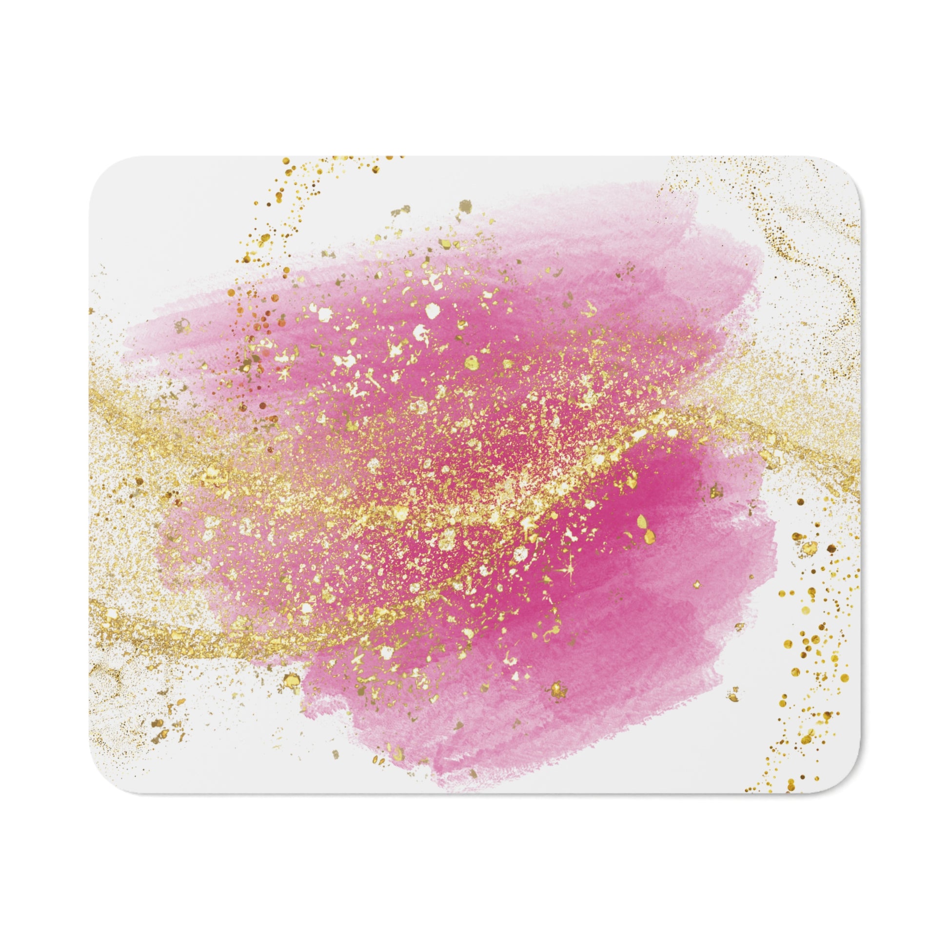 Schreibtisch-Mousepad Rosa u. Gold | Elegantes Mauspad mit Gummibasis | Geschenk für Büro, Homeoffice & Studium | 60x30 cm