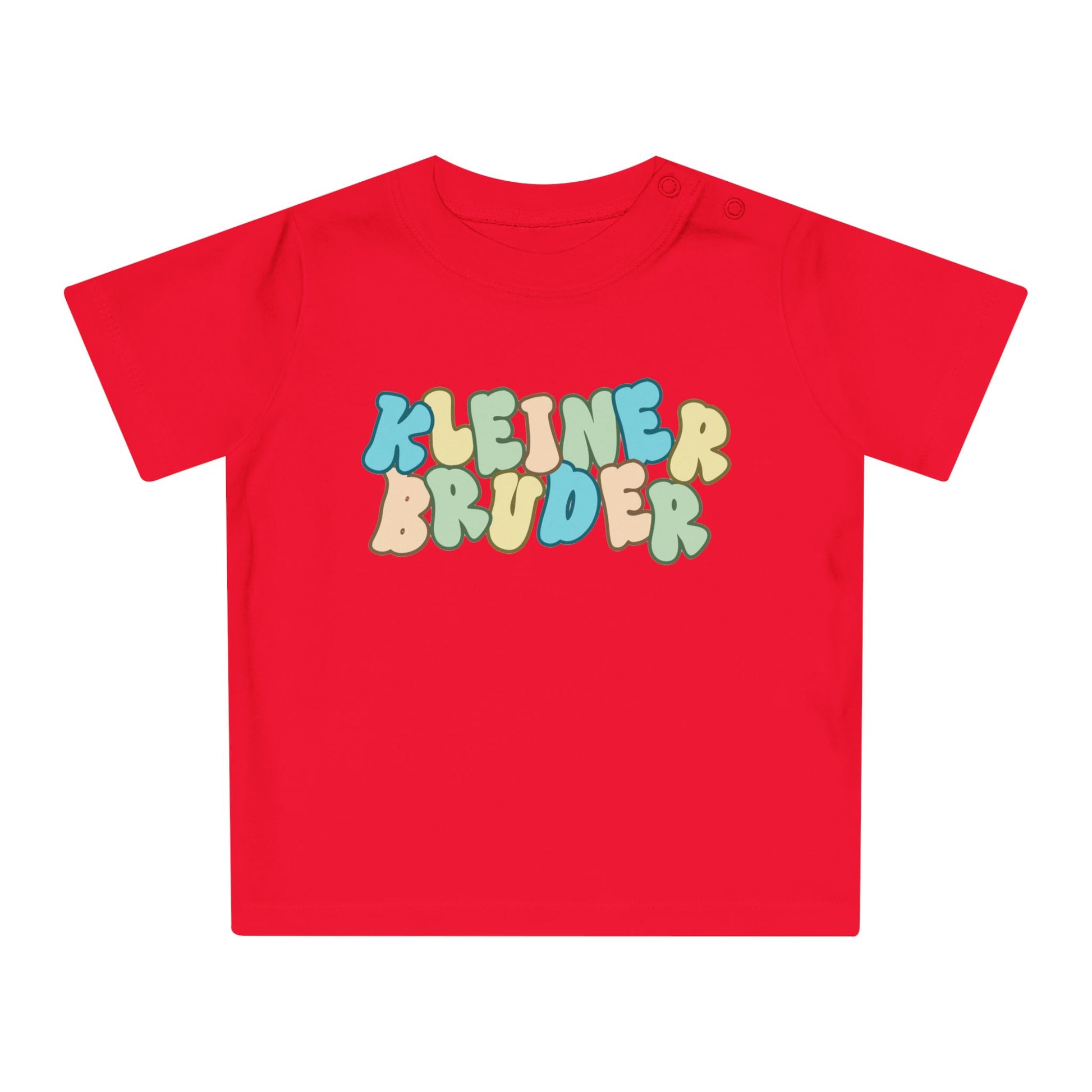 Colorful Baby T-Shirt - 'KLEINER BRUDER' Design for Little Brothers, Cute Gift, Toddler Clothing, Baby Shower Gift, Fun and Playful Wear