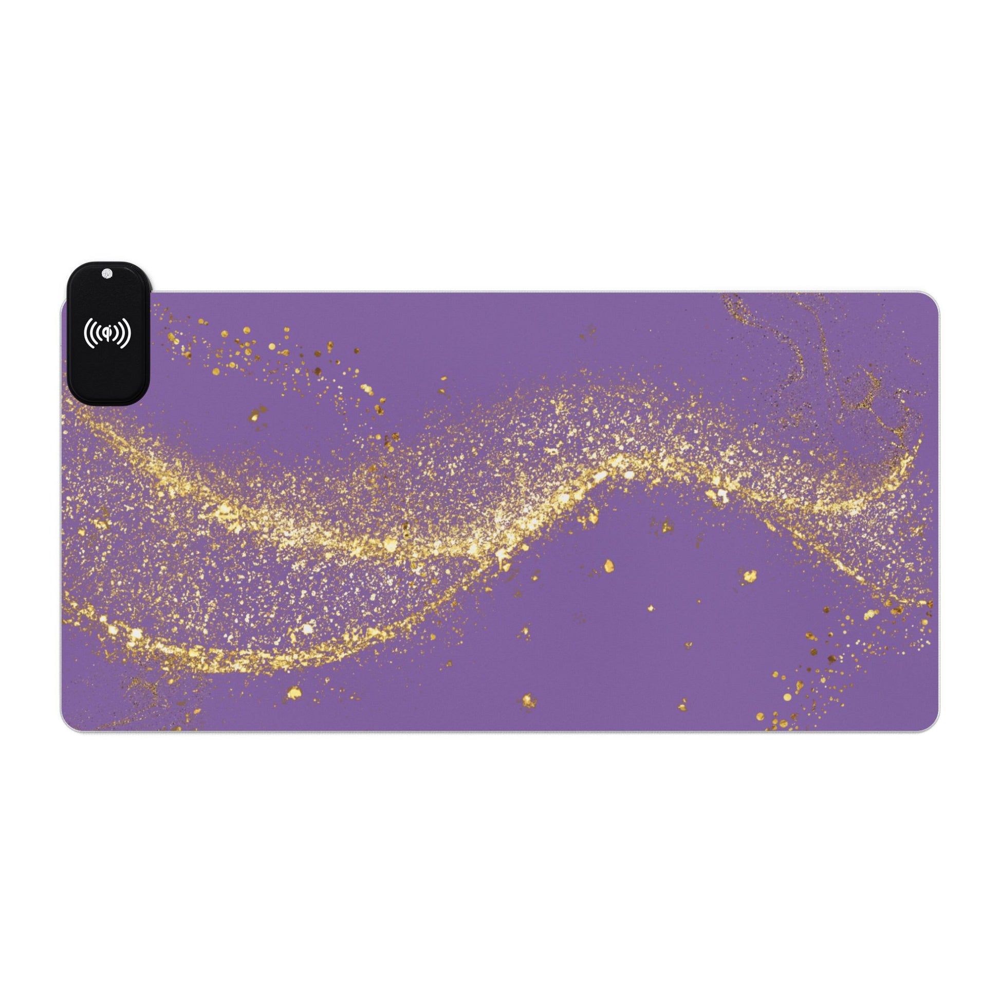 LED Gaming Mousepad mit Wireless Charger | RGB Mauspad mit Qi Ladefunktion | Geschenk für Gamer u. Technikfans | 6 Größen