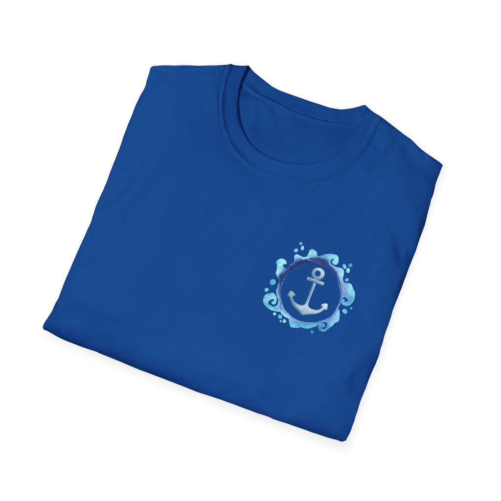 Unisex T-Shirt mit Anker-Design | Maritim | Softstyle Baumwolle | Sommer-Shirt | Geschenk für Strandliebhaber u. Urlaub