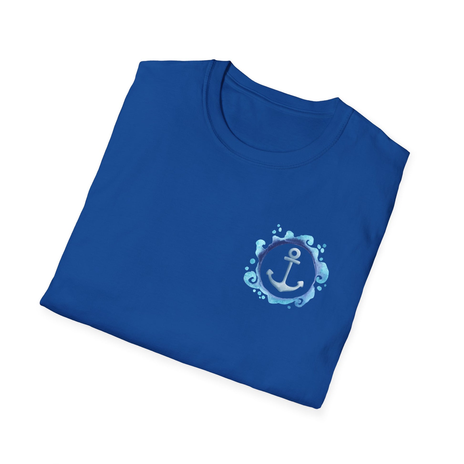 Unisex T-Shirt mit Anker-Design | Maritim | Softstyle Baumwolle | Sommer-Shirt | Geschenk für Strandliebhaber u. Urlaub