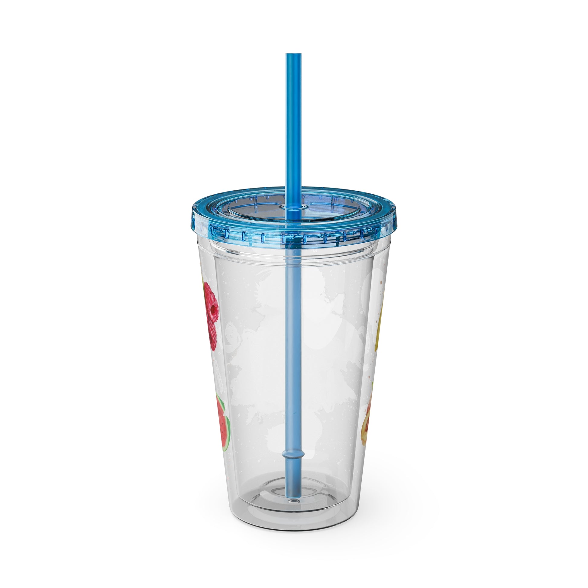 Sunsplash Tumbler  Bunter 16oz Sommerbecher mit Strohhalm | Doppelwandig & BPA-frei |Perfekt für Strand, Picknick u. Geschenke