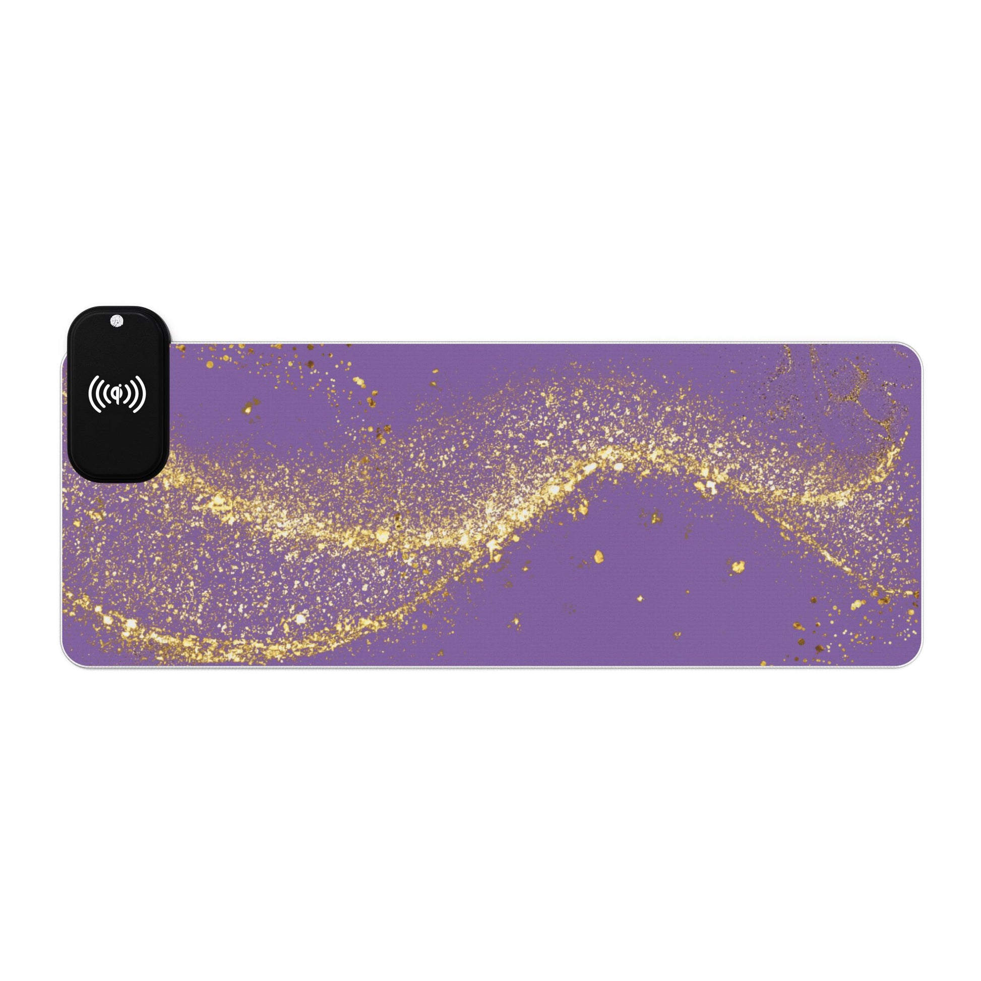 LED Gaming Mousepad mit Wireless Charger | RGB Mauspad mit Qi Ladefunktion | Geschenk für Gamer u. Technikfans | 6 Größen