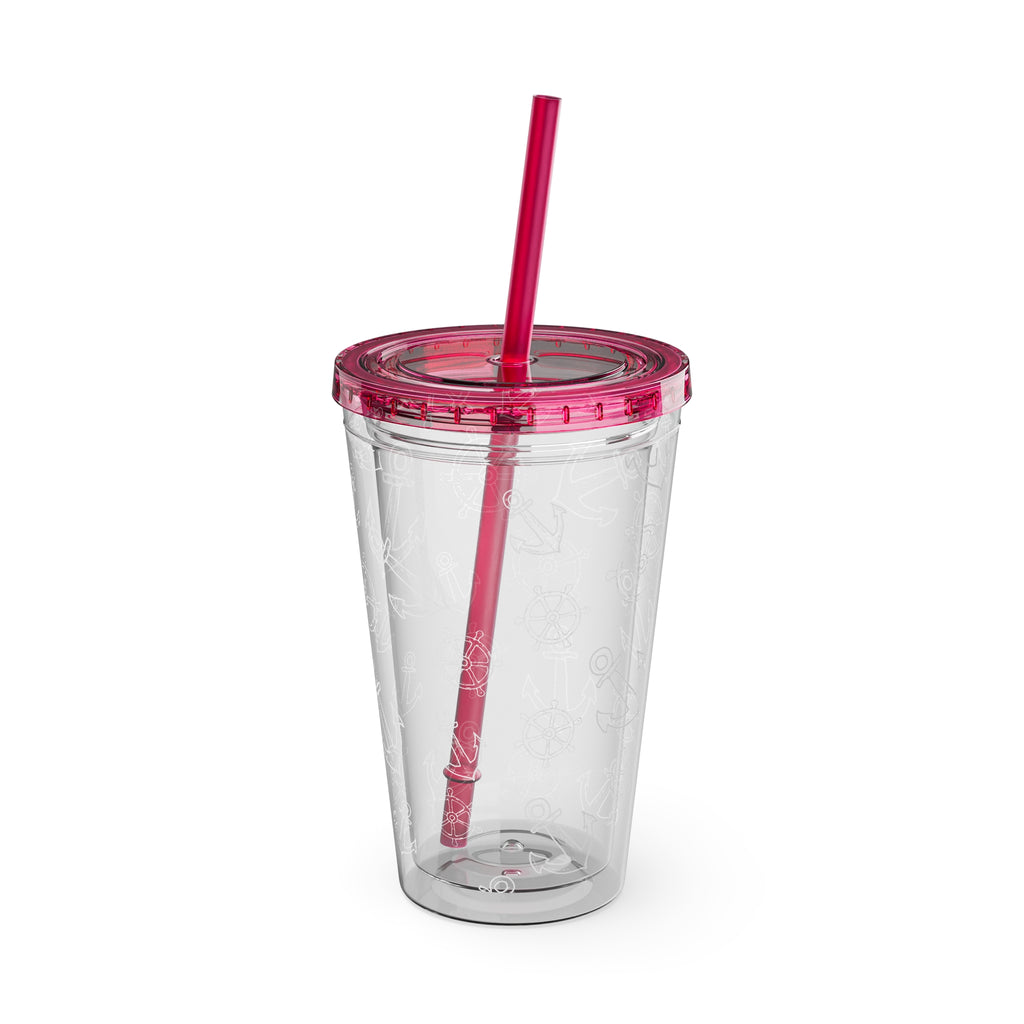 Bunter Tumbler mit Strohhalm  16oz doppelwandiger Trinkbecher | 11 Farben | BPA-frei | Stylisch & praktisch für unterwegs