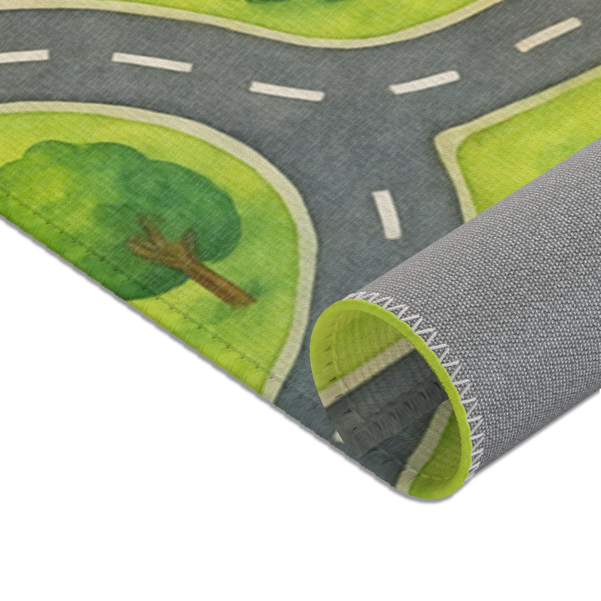 Kinderteppich mit Straßen & Häusern  bunter Spielteppich aus Polyester  ideal fürs Kinderzimmer, Spielbereich und als Geschenk