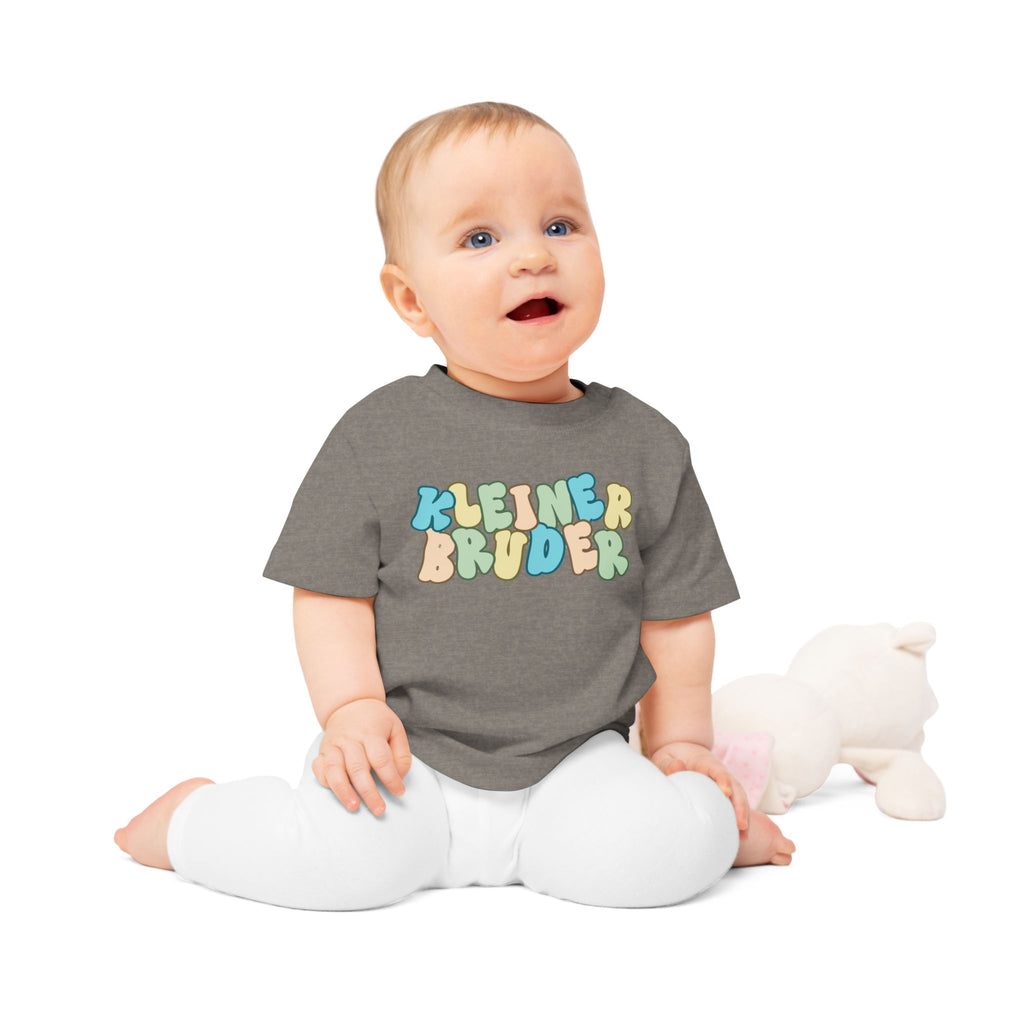 Colorful Baby T-Shirt - 'KLEINER BRUDER' Design for Little Brothers, Cute Gift, Toddler Clothing, Baby Shower Gift, Fun and Playful Wear