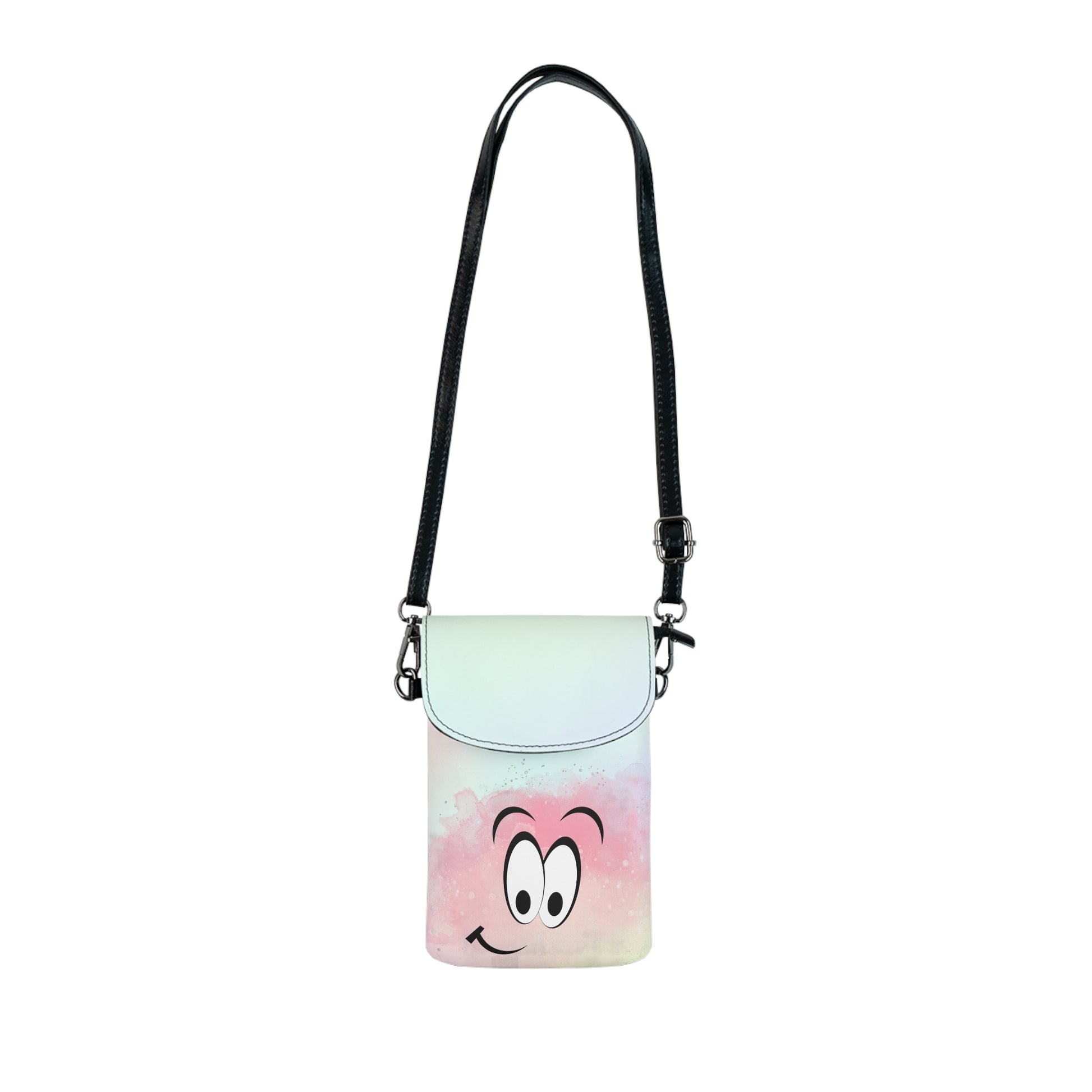 Pastellfarbene Smiley-Tasche  Mini Crossbody für Handy und Co. | Leicht und bunt | Geschenkidee für Mädchen und Frauen