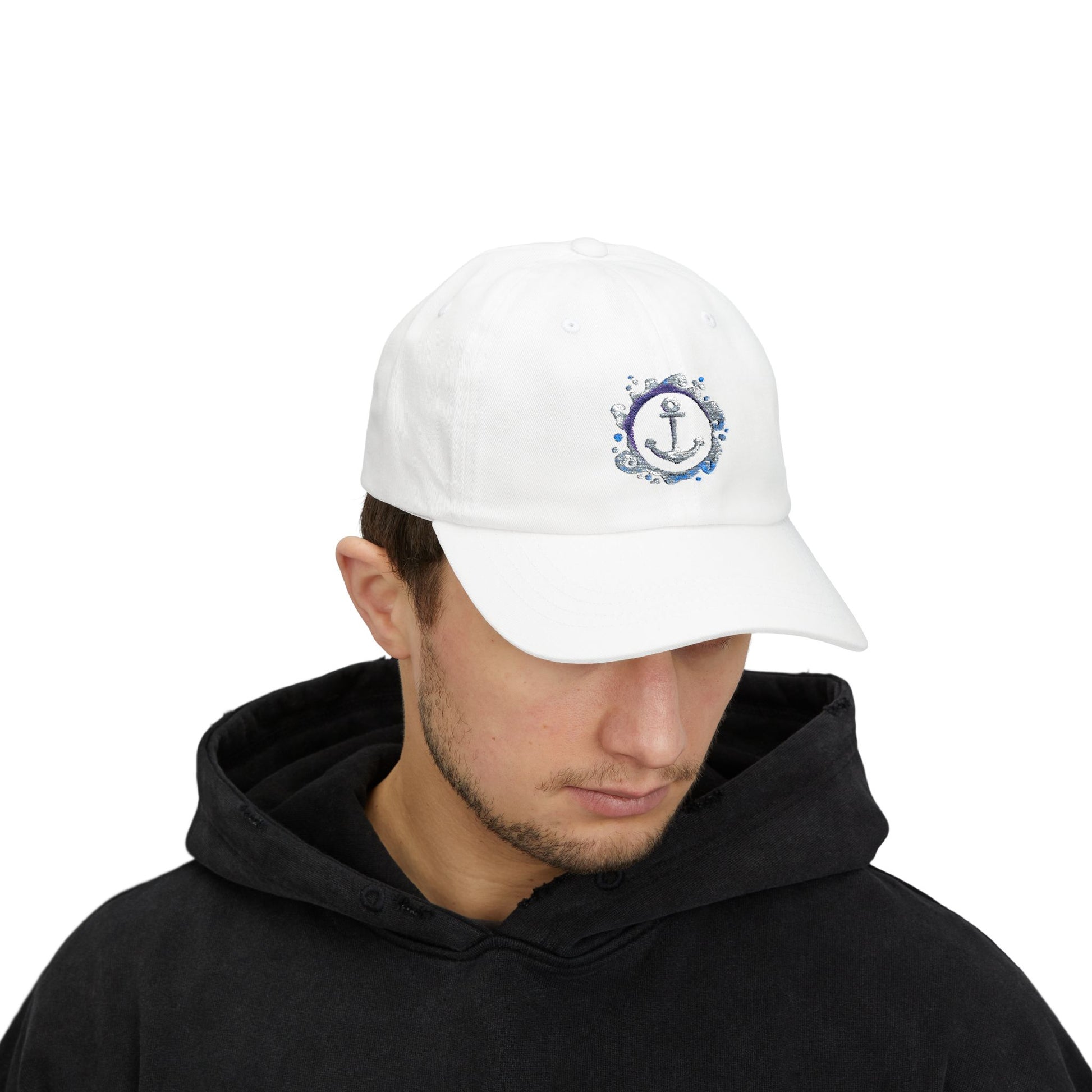 Dad Cap aus Baumwolle | Klassische Basecap Unisex | Geschenk für Männer u. Frauen | Sommermütze mit verstellbarem Verschluss Ankermotiv