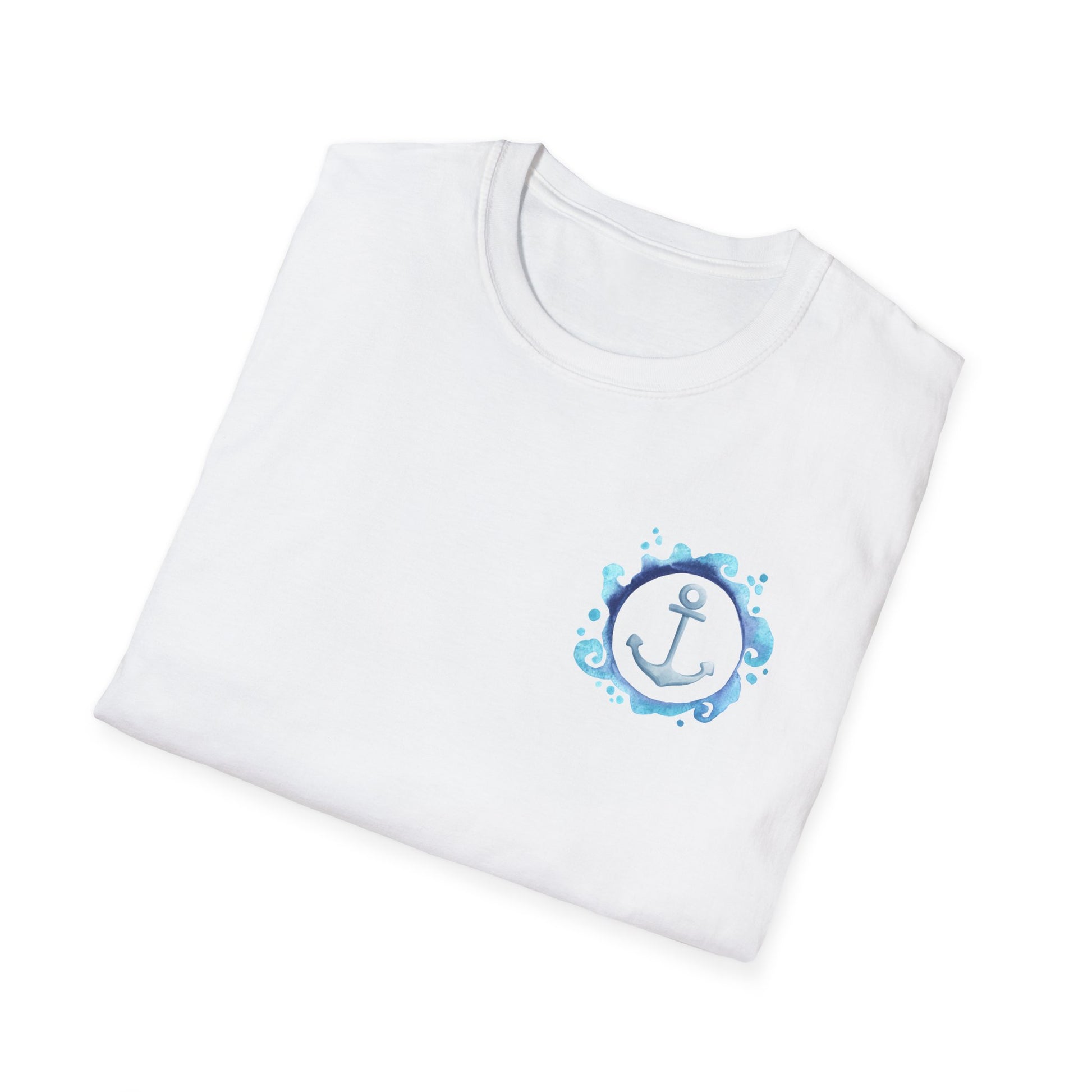 Unisex T-Shirt mit Anker-Design | Maritim | Softstyle Baumwolle | Sommer-Shirt | Geschenk für Strandliebhaber u. Urlaub