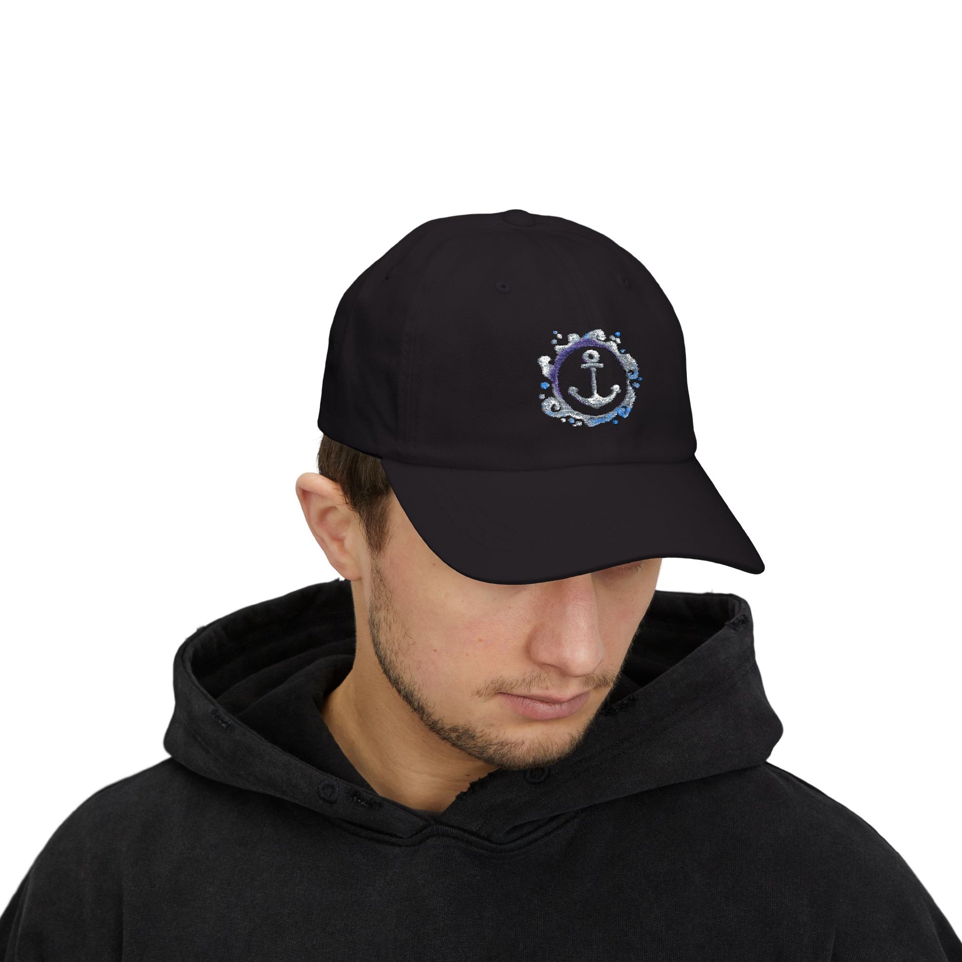 Dad Cap aus Baumwolle | Klassische Basecap Unisex | Geschenk für Männer u. Frauen | Sommermütze mit verstellbarem Verschluss Ankermotiv
