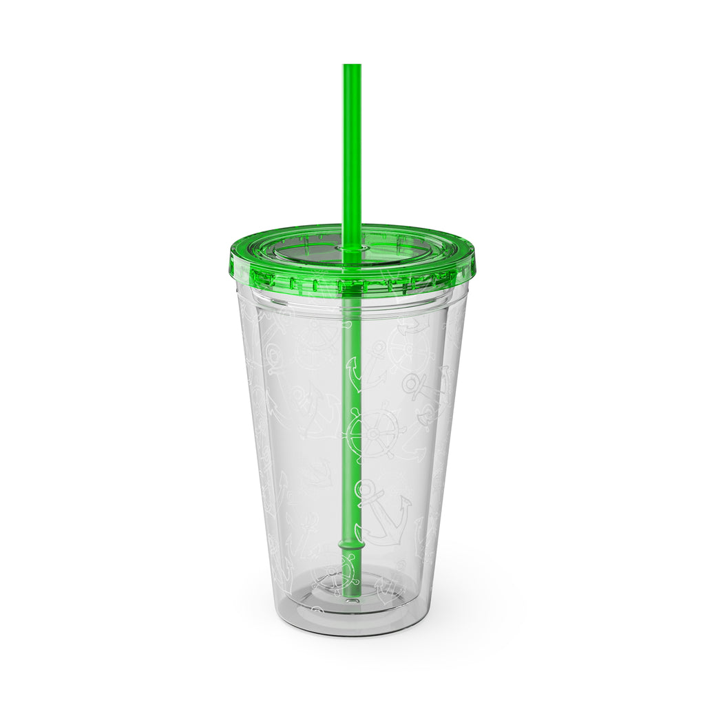Bunter Tumbler mit Strohhalm  16oz doppelwandiger Trinkbecher | 11 Farben | BPA-frei | Stylisch & praktisch für unterwegs