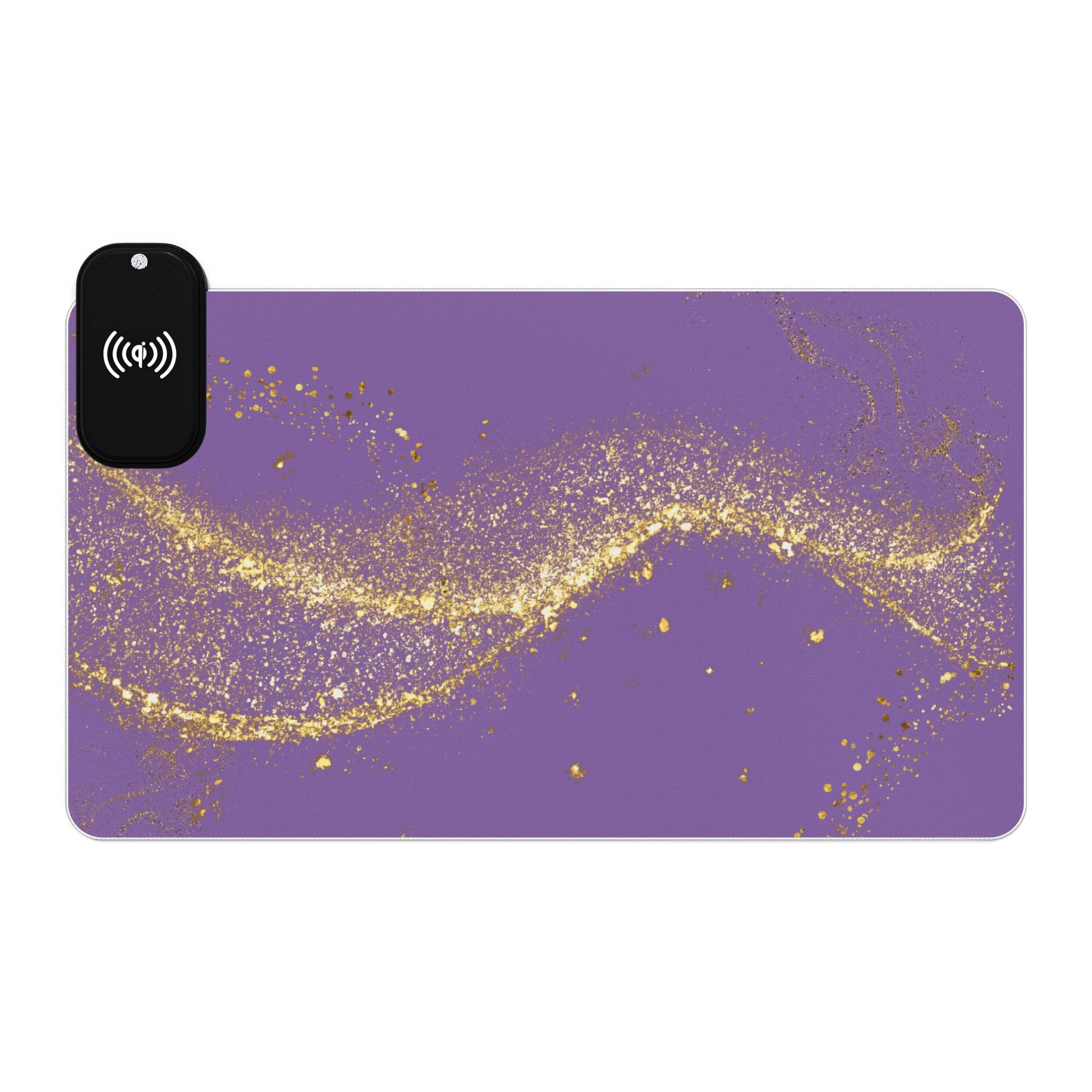 LED Gaming Mousepad mit Wireless Charger | RGB Mauspad mit Qi Ladefunktion | Geschenk für Gamer u. Technikfans | 6 Größen