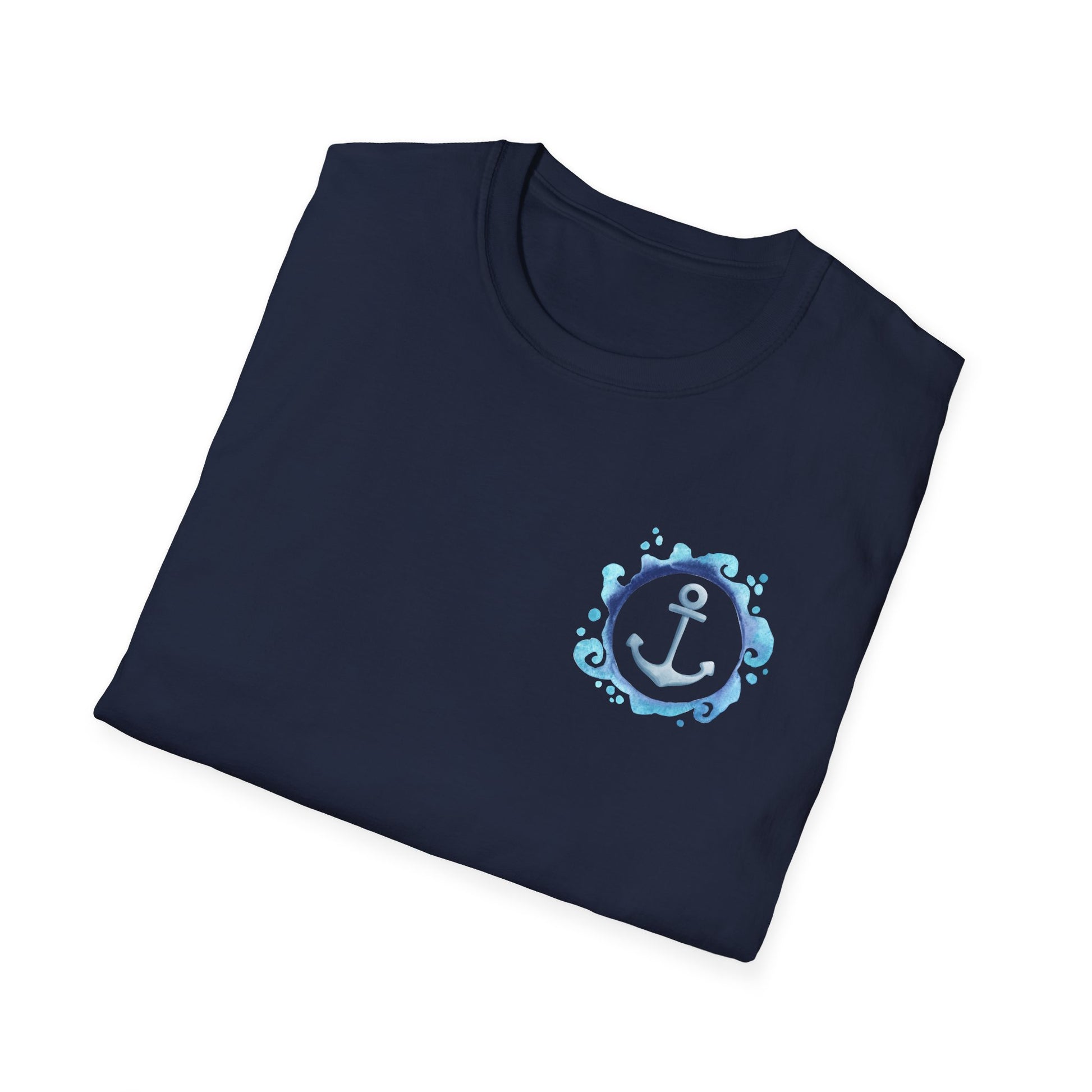 Unisex T-Shirt mit Anker-Design | Maritim | Softstyle Baumwolle | Sommer-Shirt | Geschenk für Strandliebhaber u. Urlaub