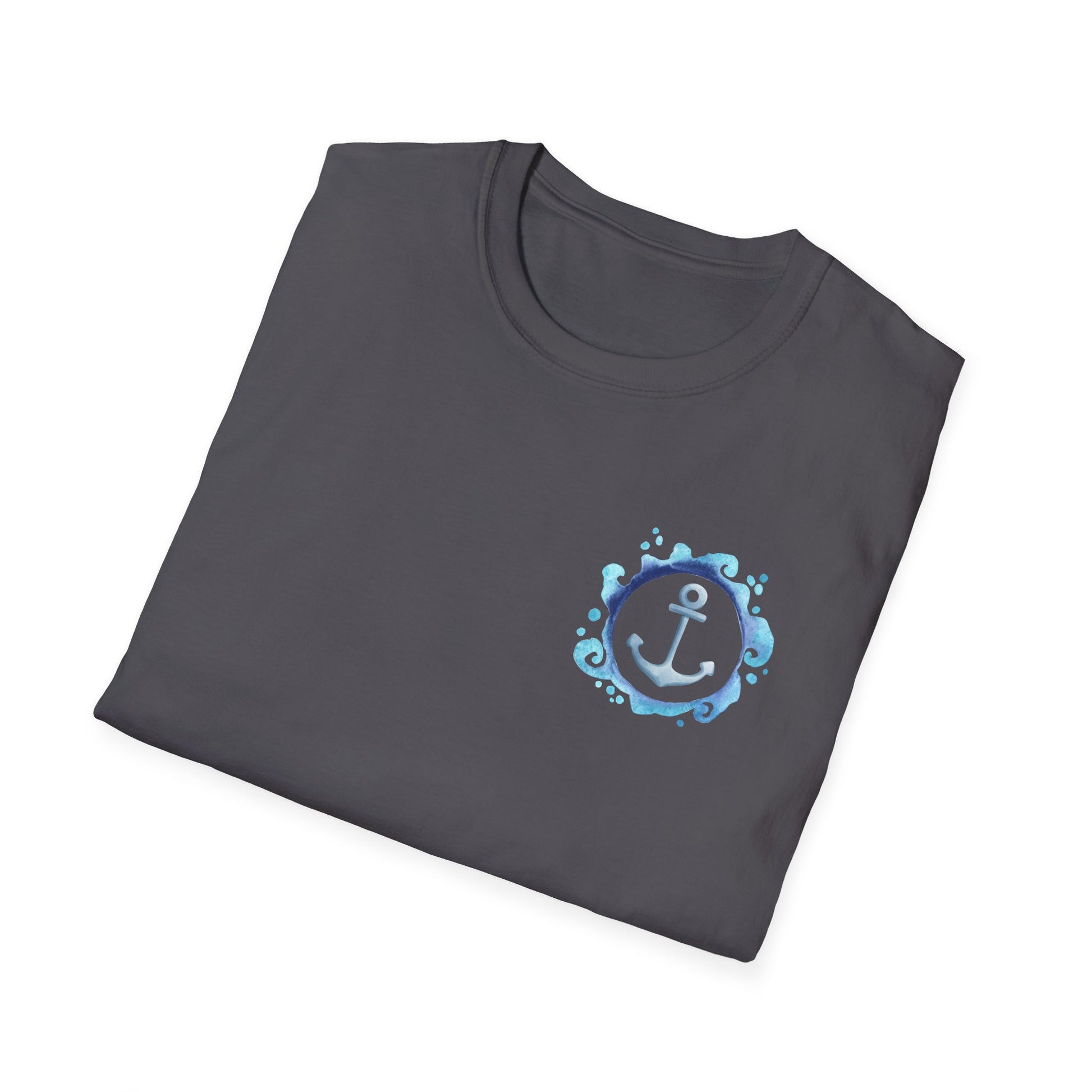 Unisex T-Shirt mit Anker-Design | Maritim | Softstyle Baumwolle | Sommer-Shirt | Geschenk für Strandliebhaber u. Urlaub