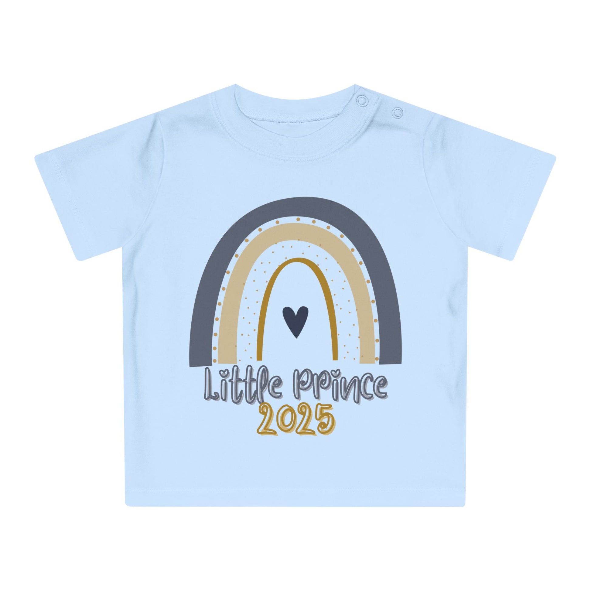 Little Prince Baby T-Shirt - Cute Rainbow Design for Newborn, Birthday Gift, Baby Shower, Toddler Apparel, 2025 Celebrations