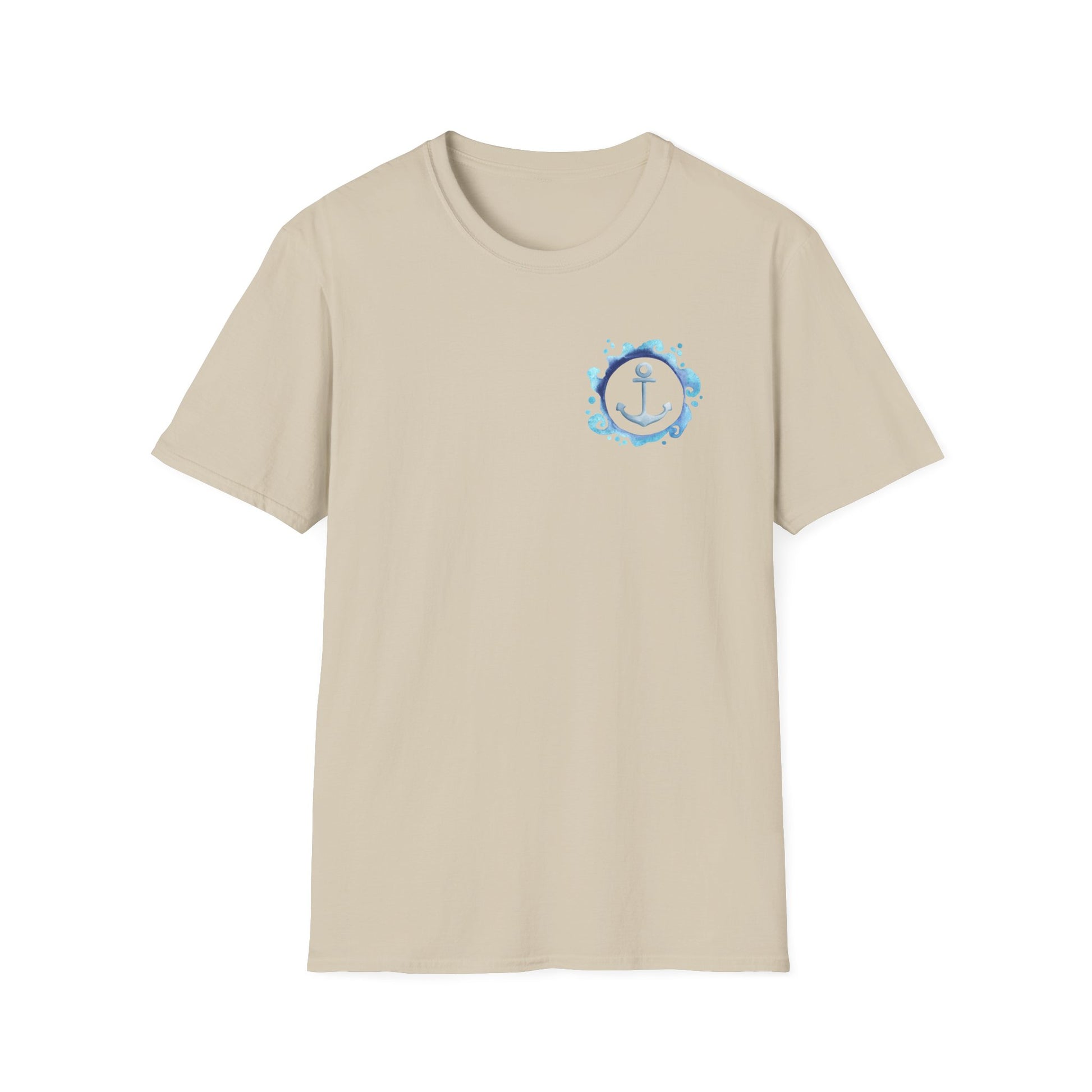 Unisex T-Shirt mit Anker-Design | Maritim | Softstyle Baumwolle | Sommer-Shirt | Geschenk für Strandliebhaber u. Urlaub