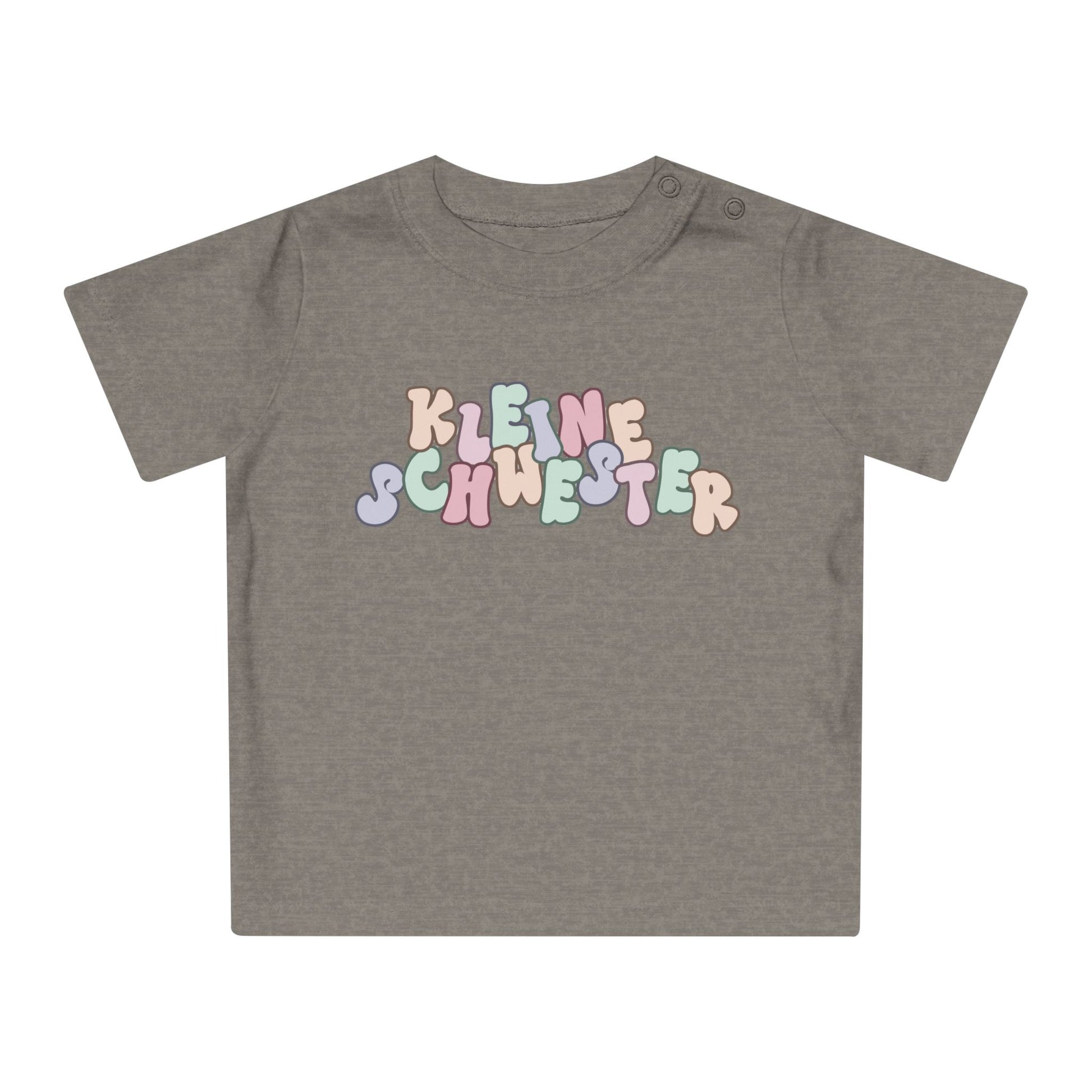 Colorful "Kleine Schwester" Baby T-Shirt, Cute Infant Tee, Birthday Gift for Sister, Baby Shower Item, Adorable Kids Apparel