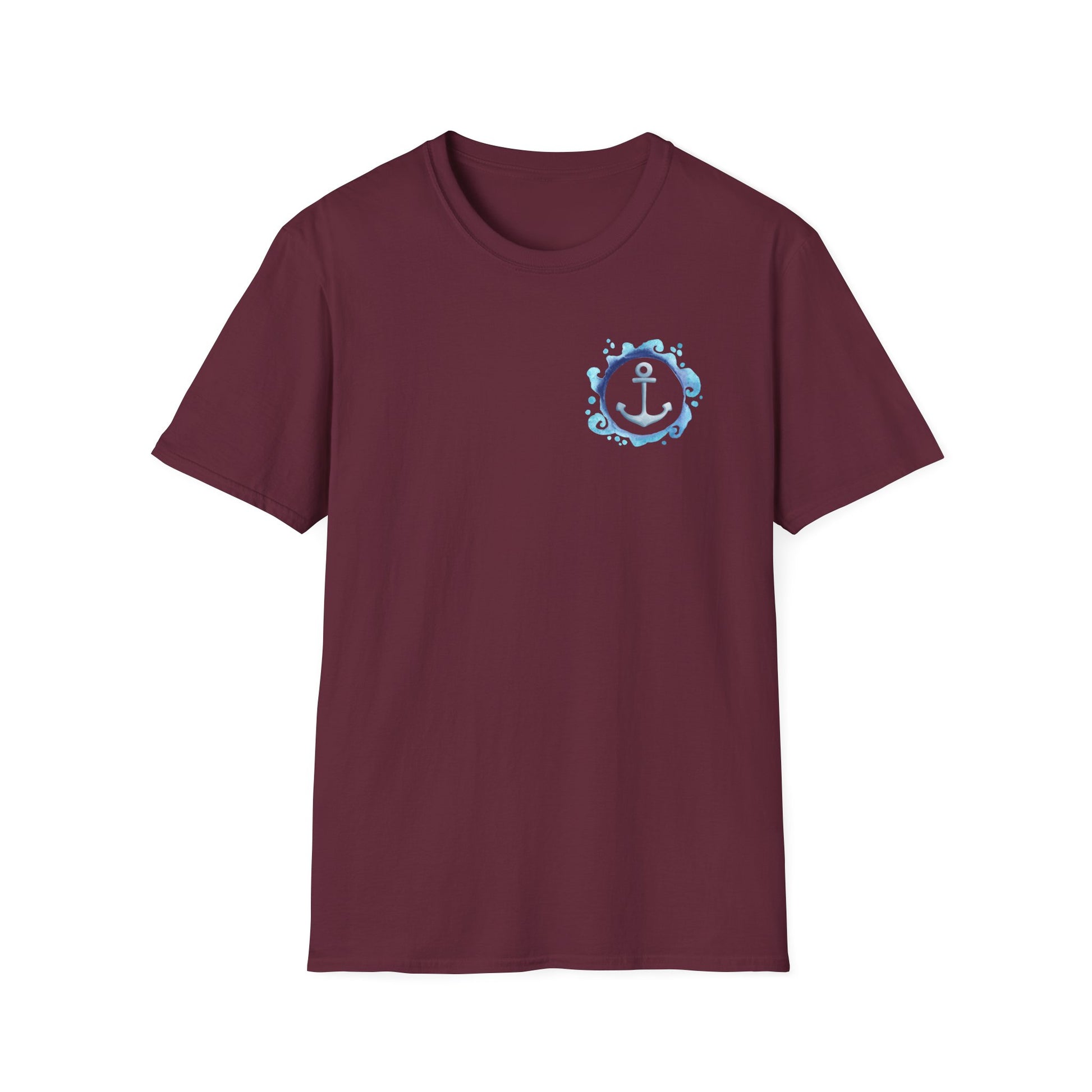 Unisex T-Shirt mit Anker-Design | Maritim | Softstyle Baumwolle | Sommer-Shirt | Geschenk für Strandliebhaber u. Urlaub